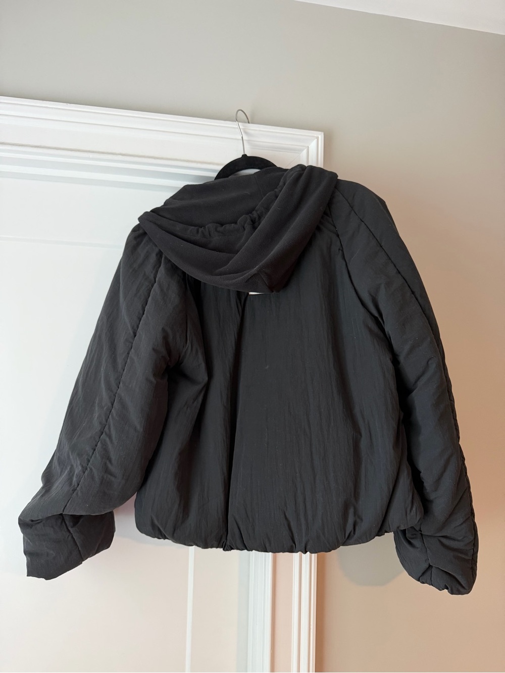 FP Movement by Free People Black Puffer Jacket with Tan Trim - Picture 3 of 3